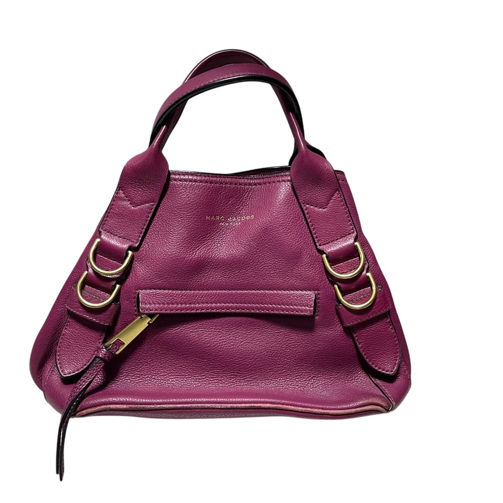 Marc Jacobs The Anchor Small Tote Bag Berry Purple Leather (minor wear)